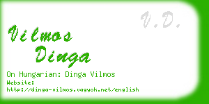 vilmos dinga business card